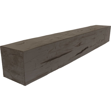 Hand Hewn Faux Wood Fireplace Mantel, NaturaL X 6D X 48W